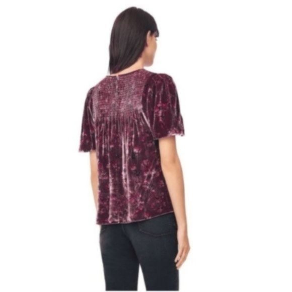 Rebecca Taylor mocked Silk-Blend Top, Purple - Picture 5 of 8